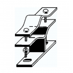 Zanca muro L.10cm con piastra per pali Diametro 25-60mm