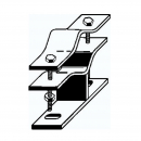 Zanca muro L.10cm con piastra per