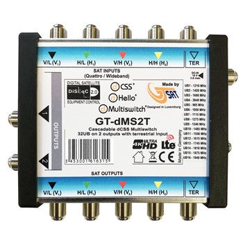 Multiswitch DCSS 16UB 2OUT GT-SAT+TV