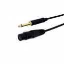 Cavo microfonico spina 6.3mm MONO/PRESA XLR, 3 metri