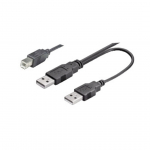 Cavo USB 2.0 dual power 2 spina A/