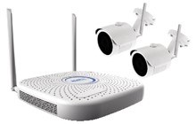 Kit NVR Wi-Fi plug&play 9 canali con due telecamere Wi-Fi Ip incluse