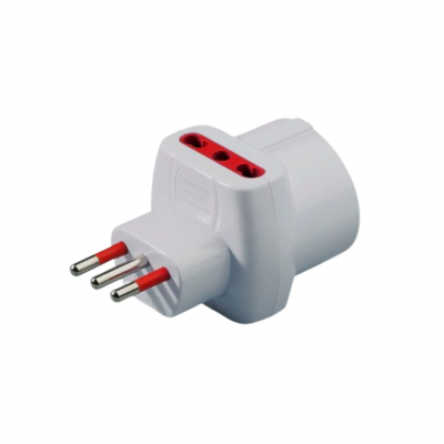 Adattatore triplo spina 10A 2P+T