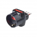 Adattatore spina 10A 2P+T c/protez.