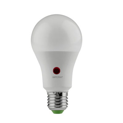 Lampadina LED con doppio sensore crepuscolare, 12Watt E27, 4000°K