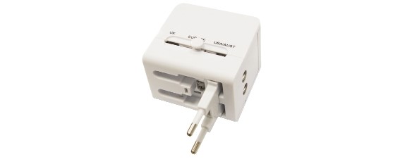 Adattatore universale con 2 prese