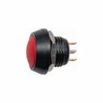 Mini pulsante antivandalo stagno n.a 2A 36V, colore rosso