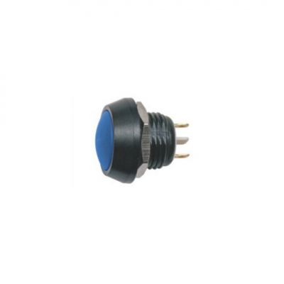 Pulsante antivandalo stagno n.a. 2A 36V, colore blu