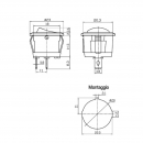 Interruttore unipolare a bilanciere ON-OFF,2 terminali, 10A 125V