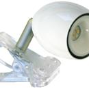 Faretto a pinza con LED integrato colore bianco