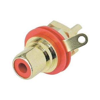 Presa RCA dorata da pannello, rosso