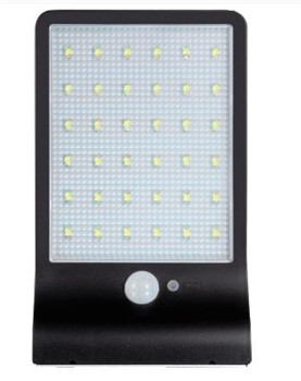 Plafoniera 36 LED a ricarica solare 400 lumen,colore nero