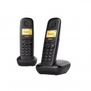 Telefono cordless Dect Gigaset A170 duo, colore nero