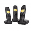 Telefoni cordless A170TRIO GIGASET colore nero