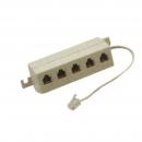 Adattatore modulare telefonico 1 spina RJ11 / 5 prese RJ11