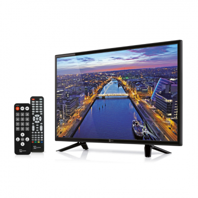 Televisore LED08 24'' DVB-T2/S2 funzione hotel, doppio telecomando