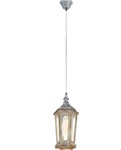 Lanterna a sospensione Vintage legno e alluminio, E27 1x60Watt
