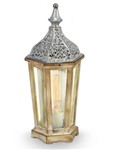 Lampada da tavolo vintage in legno