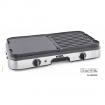 Barbeque elettrico 2200Watt,piastra grill e liscia antiaderenti