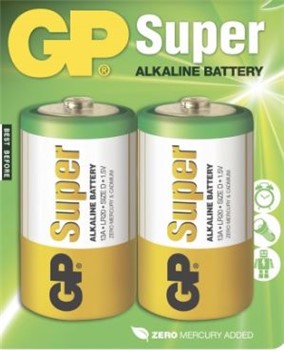 Confezione 2 batterie "D" alkaline