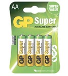 Confezione 4 batterie alkaline AA