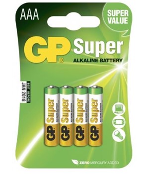 Confezione 4 batterie AAA alkaline