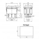 Deviatore bipolare a bilanciere per auto, 12V 35A