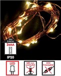 Luci a batteria 20 Led bianco caldo