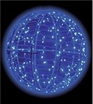 Sfera 50cm 150Led blu con flash
