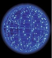 Sfera 50cm 150Led blu con flash