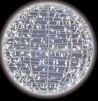 Sfera 80cm 400Led bianco freddo con