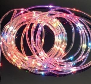 Microtubo Led multicolore c/flash 5 metri, per uso esterno