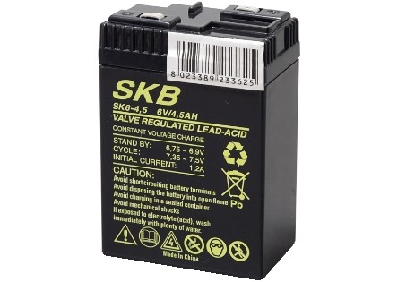 Batteria 6V 4.5Ah, terminali contatt