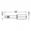 Adattatore spina 6.3mm presa 3.5mm