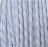 Cavo tessuto trecciola 3X0.75 bianco