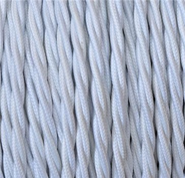 Cavo tessuto trecciola 3X0.75 bianco