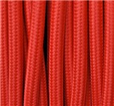 Cavo tessuto 3x0.75 colore rosso,