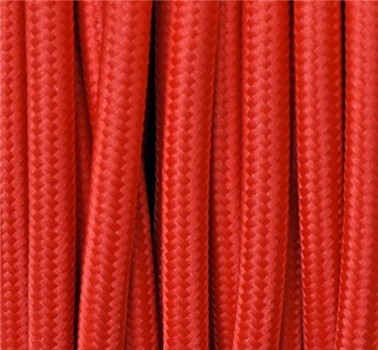 Cavo tessuto 3x0.75 colore rosso,