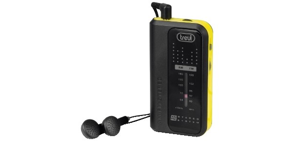 SHOP  Radio FM portatile Trevi, giallo funzionamento 2xAAA (non