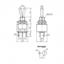 Deviatore bipolare a levetta 3A 250V