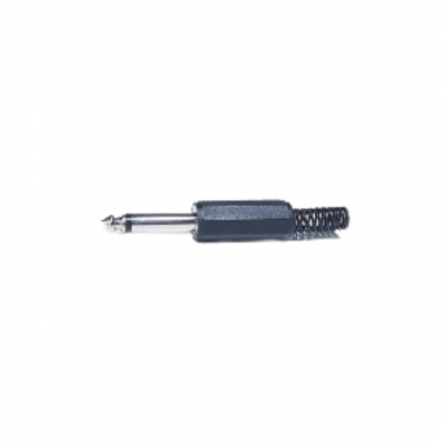 Spina jack 6.3mm mono con guidacavo
