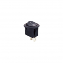 Interruttore bilanciere nero 12V 2P ON-OFF, unipolare