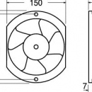 Ventola 172X150X51 220V 32W Cuscinetti