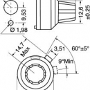 Manopola 20 giri diametro 22mm