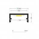 Profilo in alluminio standard 2metri