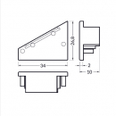 Kit 2 tappi grigi profilo 23030050