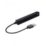 Hub USB 2.0 con 4porte, colore nero
