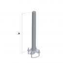 Supporto dritto 42cm c/piastra 10x10