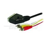 Cavo da spina Scart /spina RCA 1.5mt