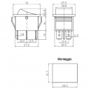 Interruttore bilanciere On-Off-On 6P 20A 125V AC; 15A 250V AC; 35A 12VDC